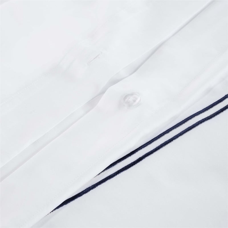 Superior Fieldstone Cotton Two-Line Embroidered Duvet Cover Set