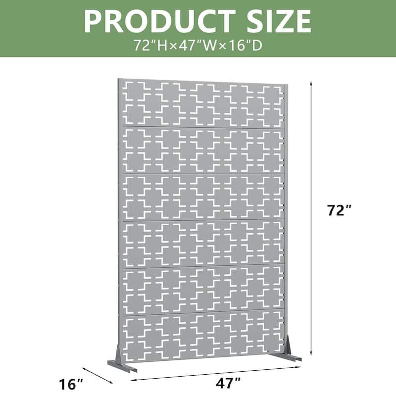 6 ft. H x 4 ft. Metal Privacy Screen Free Standing