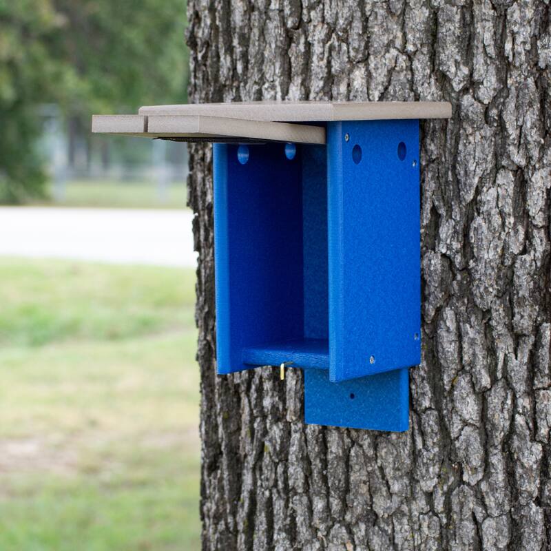 OUTDOOR LEISURE PRODUCTS Model GM23WWBL Blue Bird House Made of High Density Poly Resin