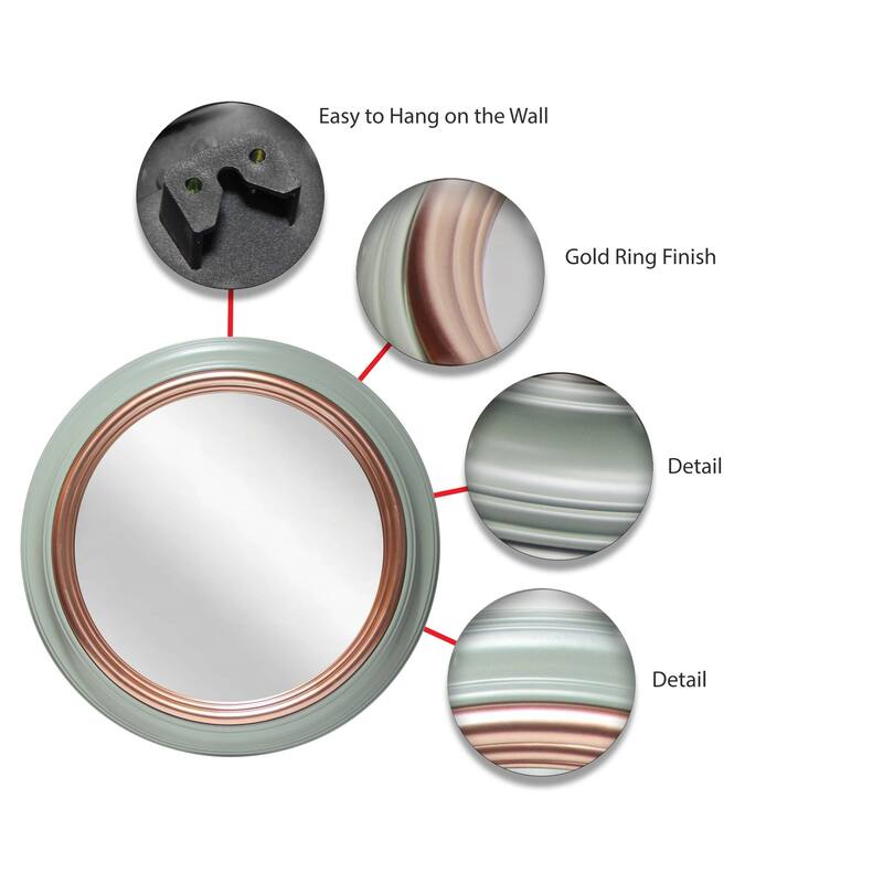 Ornate Indoor Wall Mirror - 24 x 2.5 x 24 - 24 x 2.5 x 24