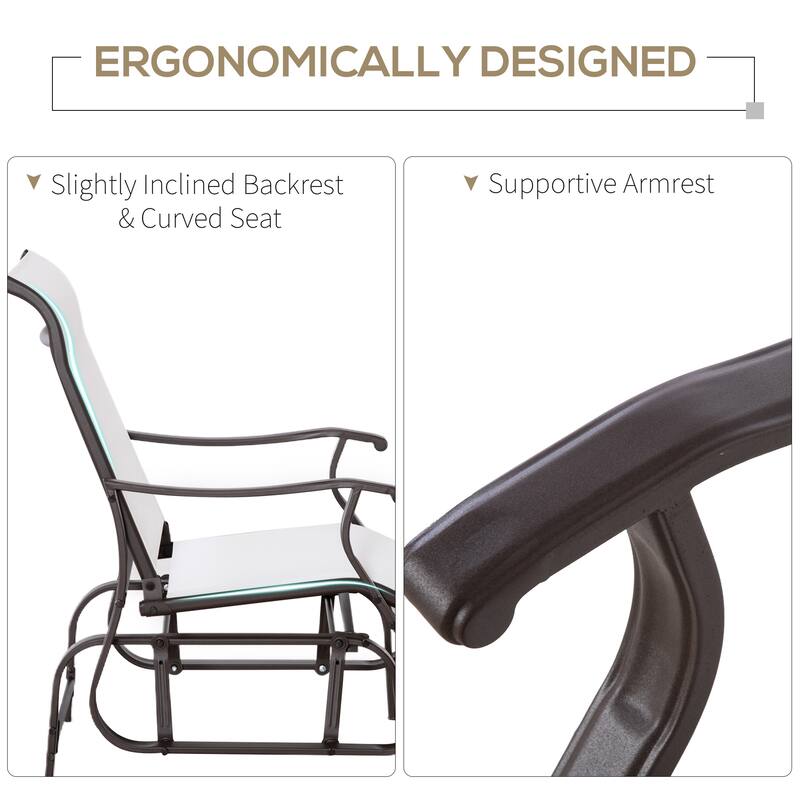 Outsunny Outdoor Glider Chair (Excluding the table)