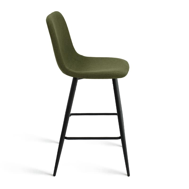 Fabric Upholstered 26" Counter Stool (Set of 2) - 38"x19"x19"