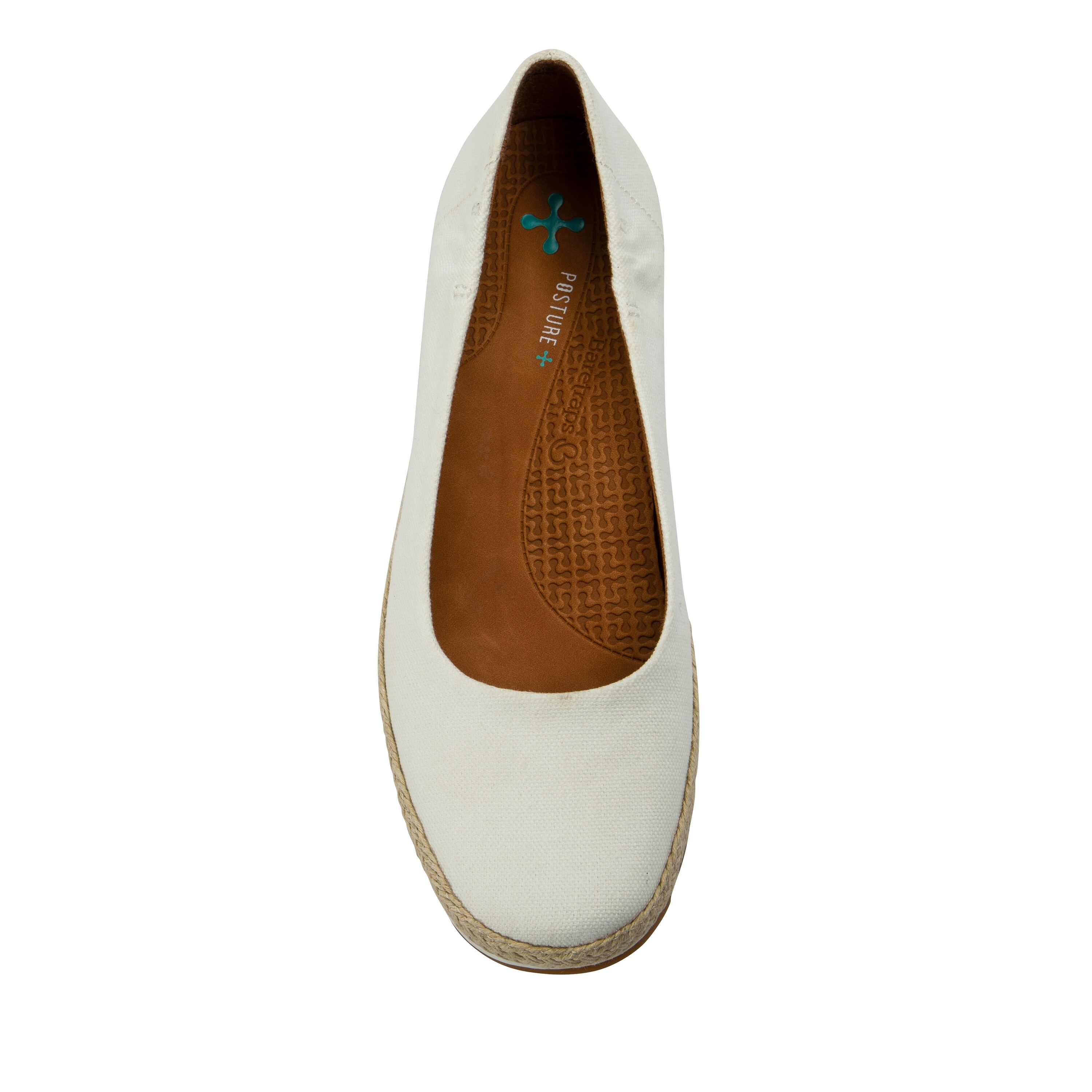 white canvas flats