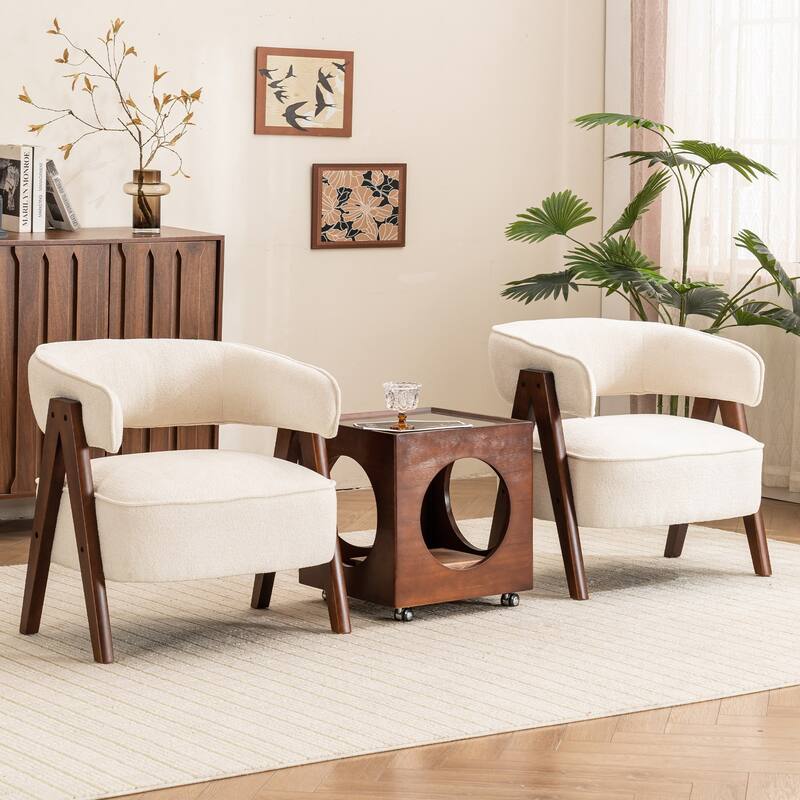 Modern Accent Chair, Armchair with 8.7" Thick Seat Cushion for Living Room