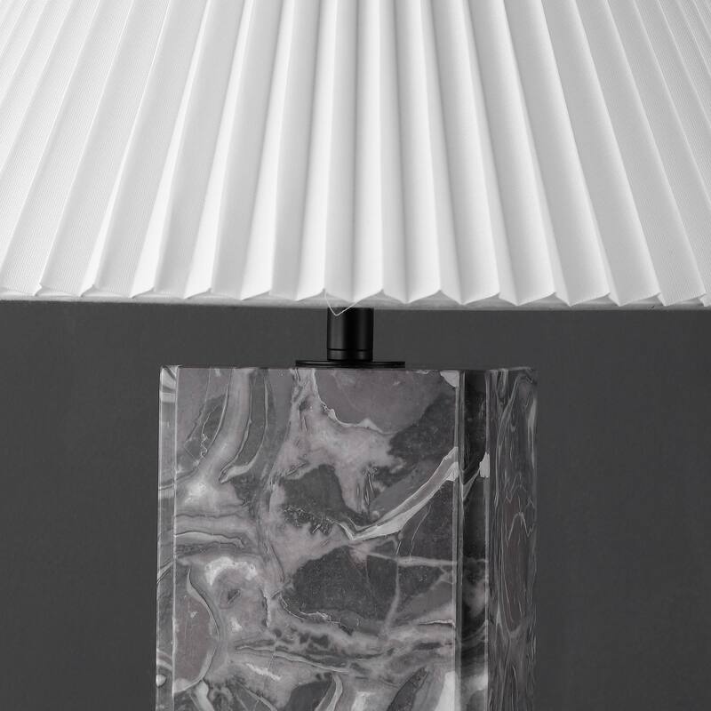 SAFAVIEH Couture Mackenzie Square Marble Table Lamp - 16"W x 16"D x 25"H