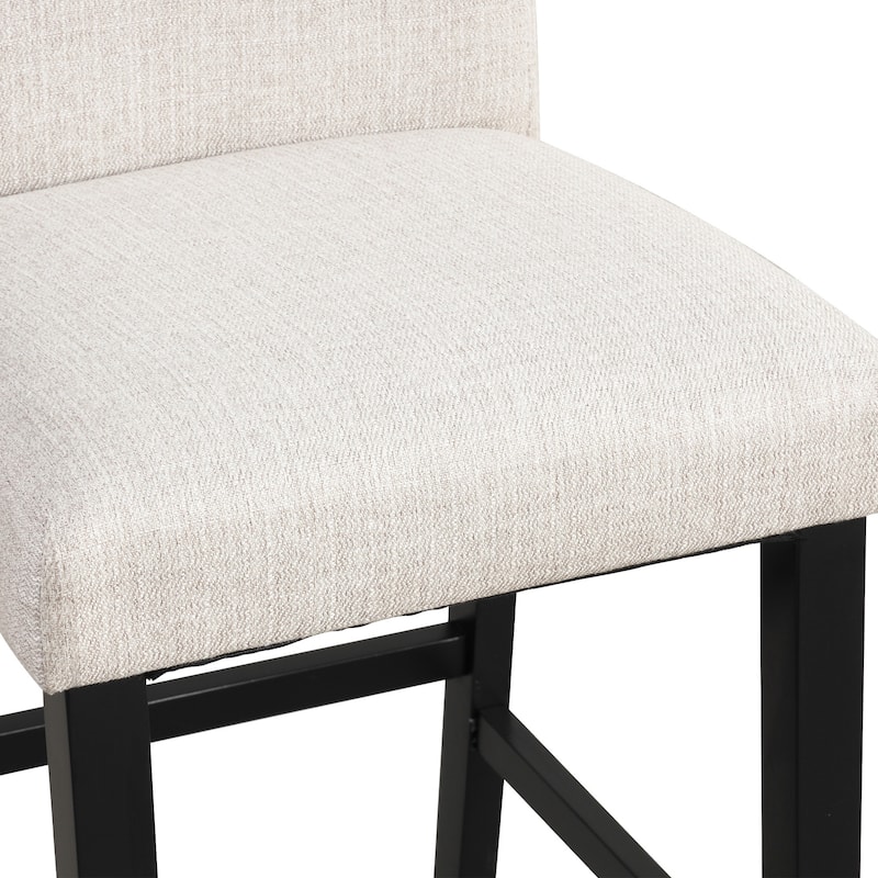 Ubaid Upholstered Counter Stool with Solid Wood Frame (Set of 2)