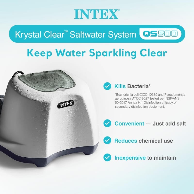 Intex 2800 GPH Pool Sand Filter Pump w/Krystal Clear Saltwater System - 45.87