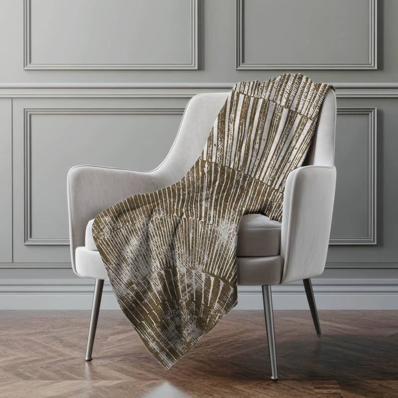 Premium Machine Washable Modern Sun Sherpa Throw Blanket - Chocolate - 4'2" x 5'10"