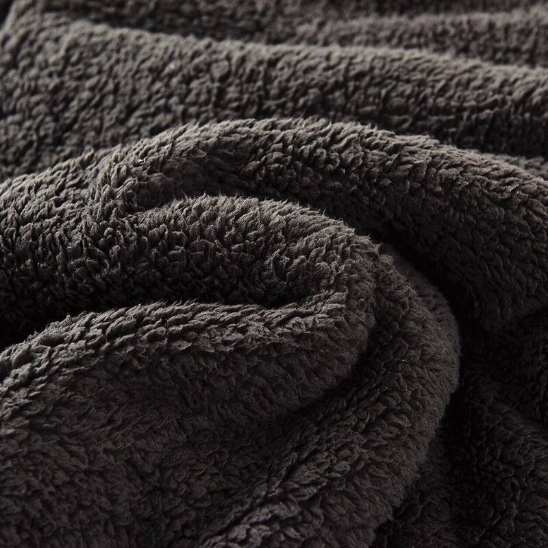 3 Ply Heavy Thick Warm Comforter Set 2 Pillow Shams Grey Horse Bed