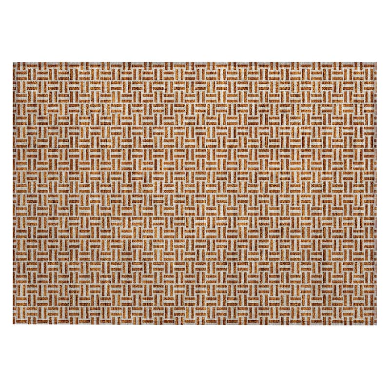 Machine Washable Indoor/ Outdoor Chantille Contemporary Casual Rug