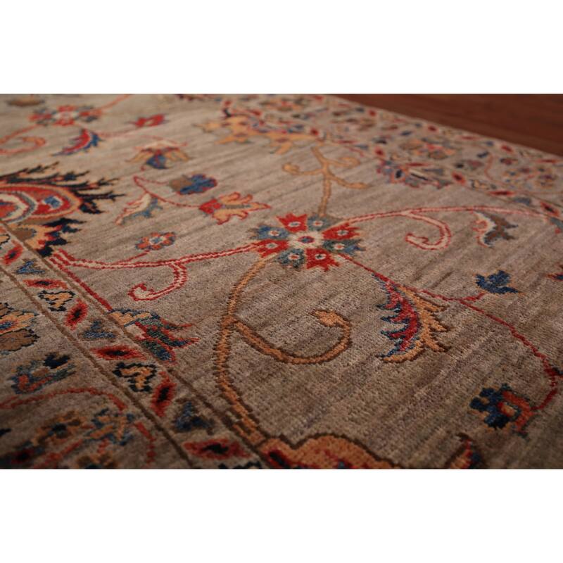 Vegetable Dye Ziegler Oriental Runner Rug Hand-Knotted Wool Carpet - 2'9" x 9'9"