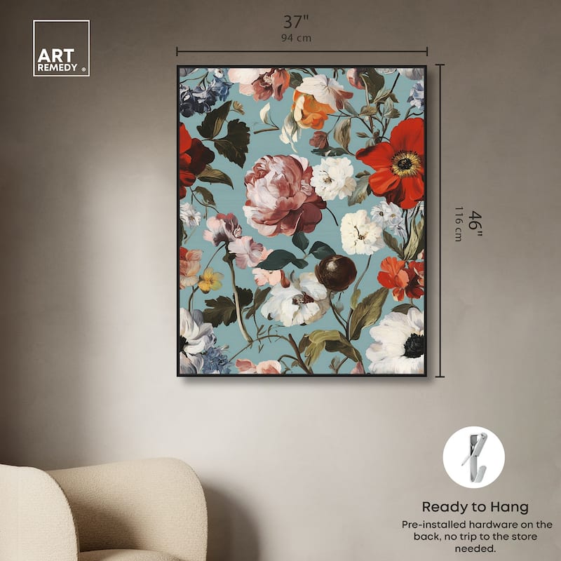 Floral Tapestry I Canvas by Art Remedy