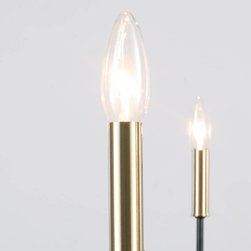 6-Light Candle Style Modern Chandelier for Dining Room
