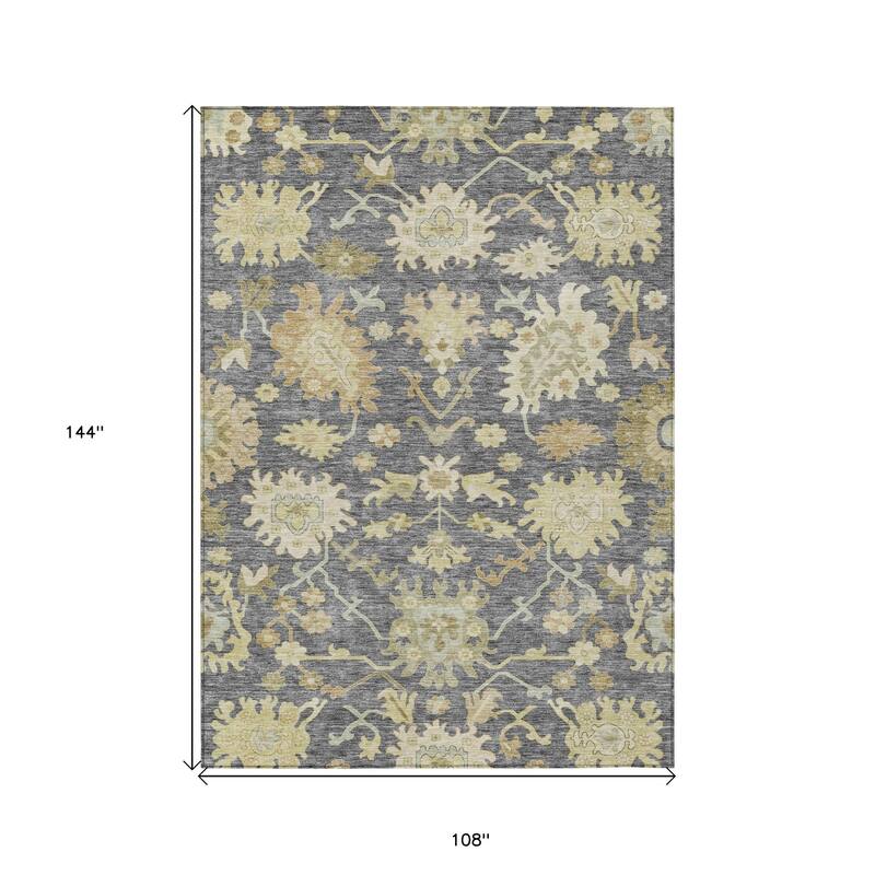 HomeRoots Floral Traditional Rectangle Outdoor Rug