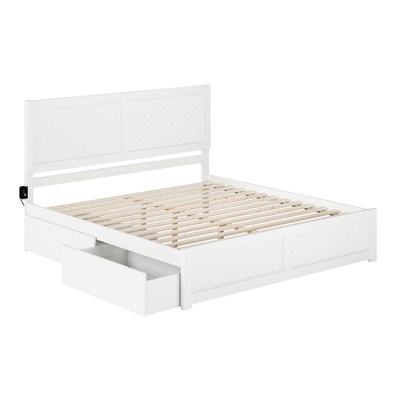 Canyon Platform Bed with Matching Footboard & Storage Drawers