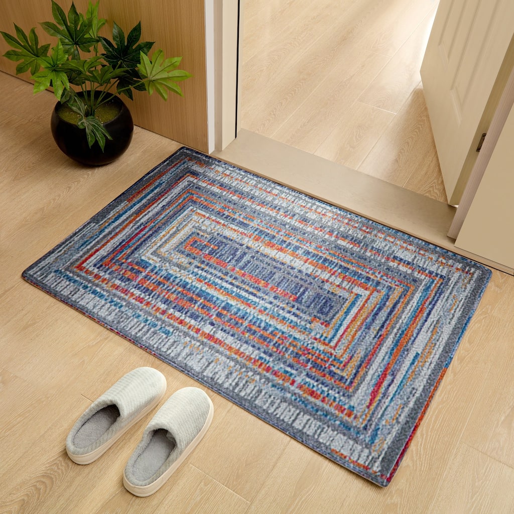 Javlergo Door Mat, Washable Indoor Outdoor Floor Doormat, 47.2" x 31.5"/28.7" x 16.9"
