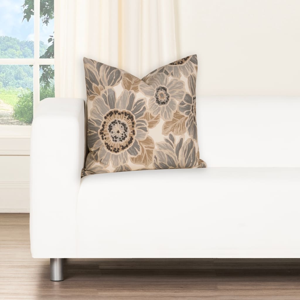 Magnolia Verona Washed Cotton Floral Accent Pillow