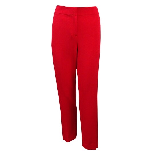 red skinny dress pants womens
