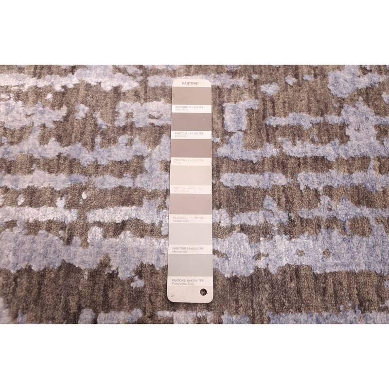 ECARPETGALLERY Hand-knotted Legacy Taupe Silk, Wool Rug - 2'6 x 9'10