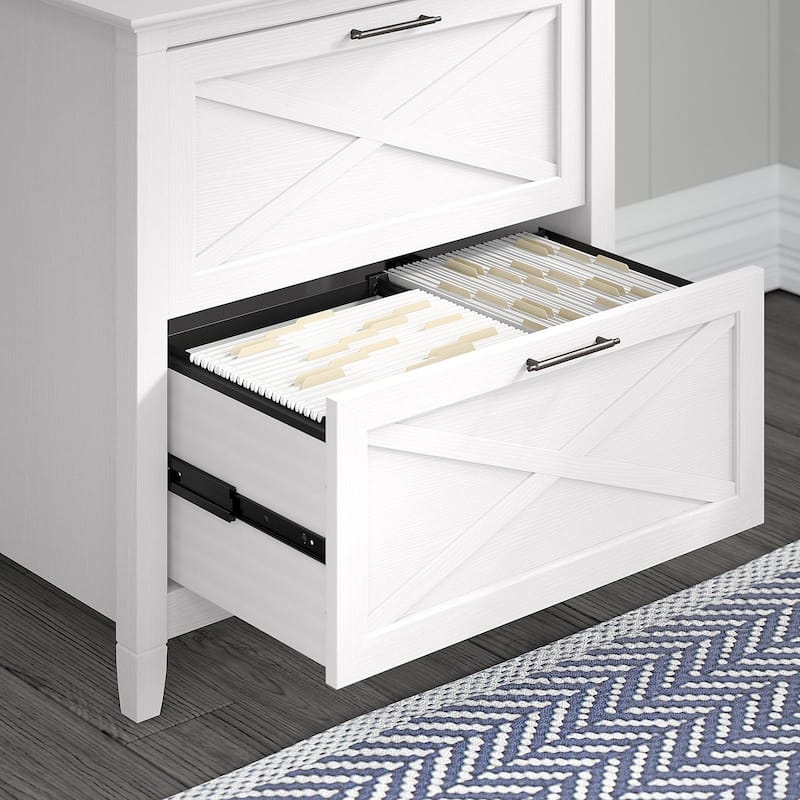 Key West 48W Writing Desk with Cabinet and Bookcase by Bush Furniture