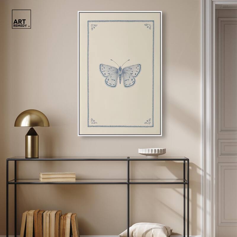 Blue Butterfly II Canvas by Art Remedy