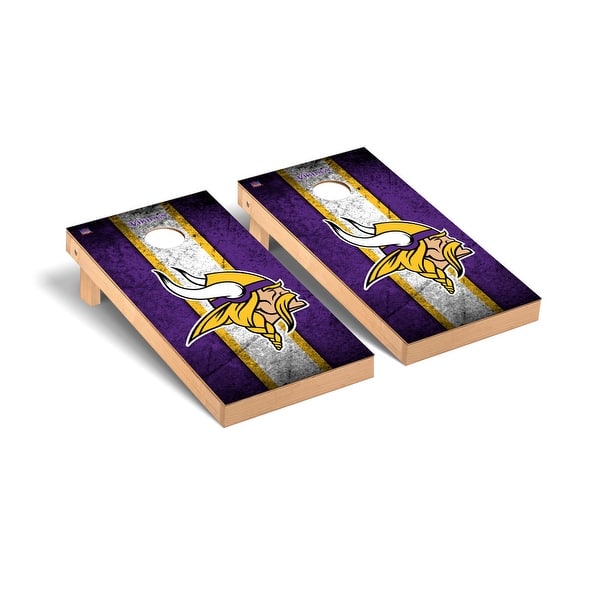 slide 2 of 5, Minnesota Vikings NFL Football Vintage Cornhole Board Set 2