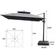 preview thumbnail 27 of 65, Pellebant Outdoor Patio Cantilever Offset Umbrella 11 ft Double Top