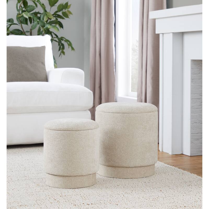 Carson Carrington Corday Upholstered Ottoman Set (Set of 2)