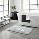 preview thumbnail 33 of 59, Jean Pierre Novelty Cotton Bath Rug - 21"x34" - "His" & "Hers" His - Glacier Grey