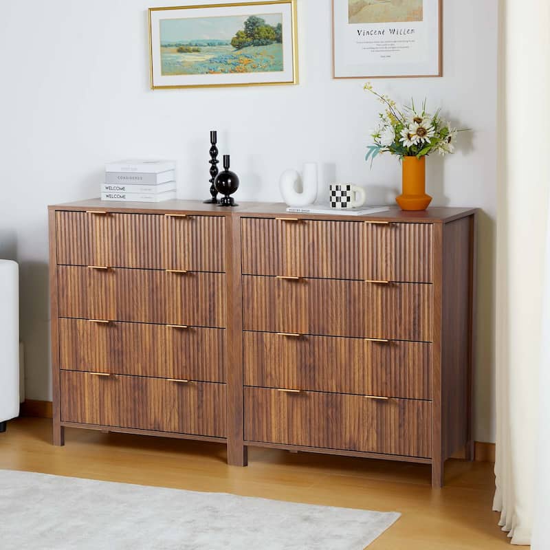 Wooden 4-Drawer Storage Cabinet Dresser