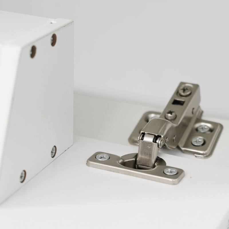 60 Inch Bathroom Vanity with Double Sink, Large Storage Space with 2 Tip-Out Trays / Flip-Out Drawers