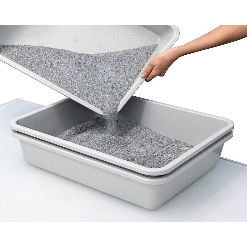 Shop Simply Sift 3 Piece No Mess Cat Litter Tray System As Seen On Tv Overstock 20651619