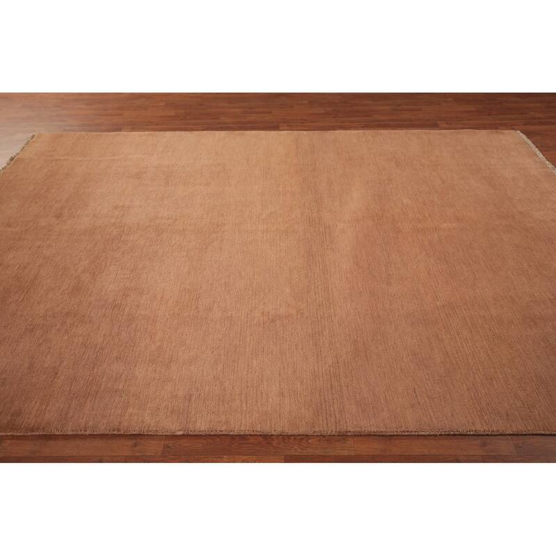 Modern Gabbeh Oriental Area Rug Hand-Knotted Living Room Wool Carpet - 6'9" x 9'9"