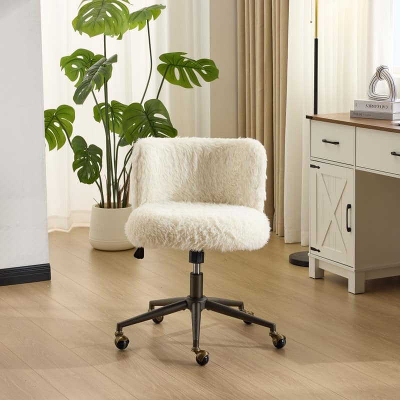 Plush Velvet Swivel Chair Antique Bronze Base With Wheels