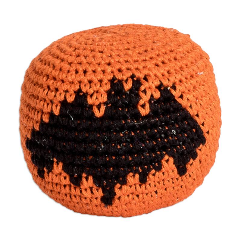 Novica Handmade Playful Bat Cotton Hacky Sack