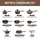 preview thumbnail 24 of 26, 30-Piece Kitchen Granite Cookware and Bakeware Set, Cooking Pans Set Non-Stick Pots and Pans Set