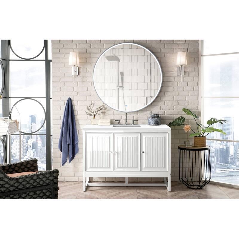 James Martin Vanities E645-V48-3WZ Athens 48" Free Standing Single