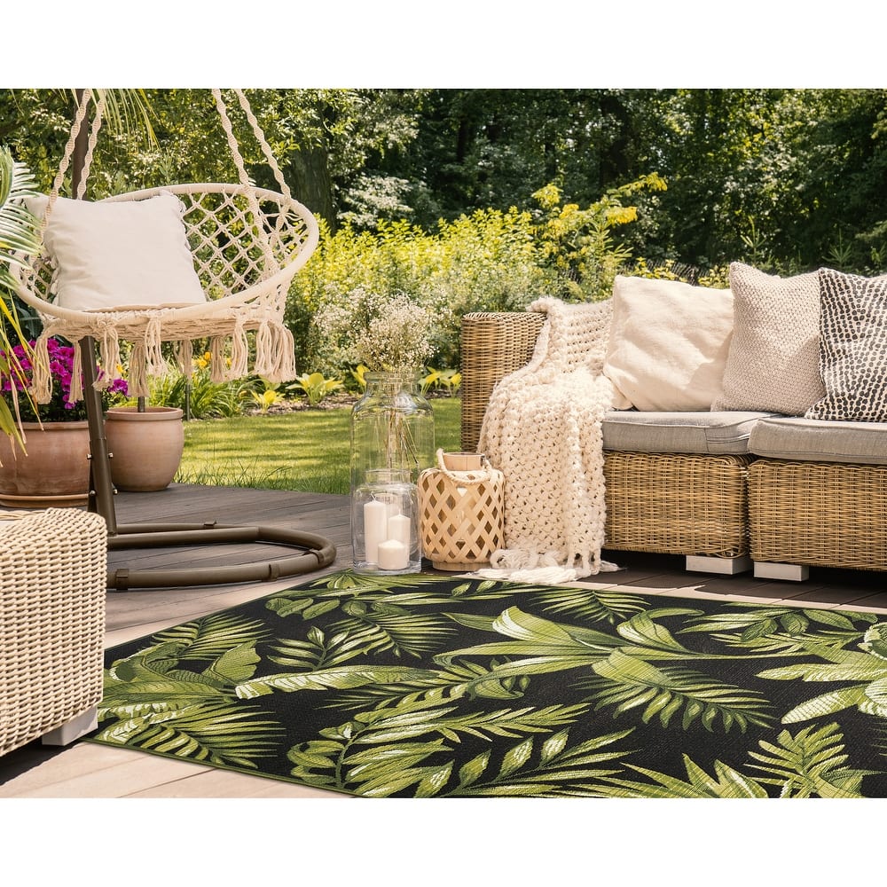 Liora Manne Marina Jungle Leaves Indoor/Outdoor Rug
