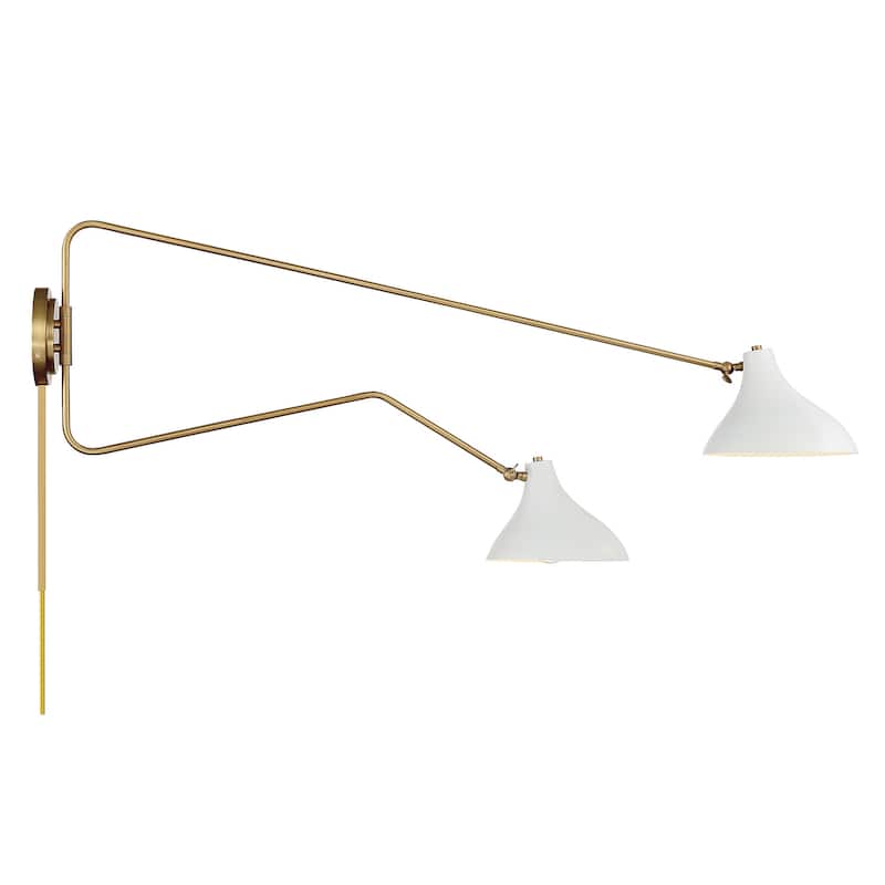 Meridian M90088 2 Light 21" Tall Hardwired or Plug-In Wall Sconce