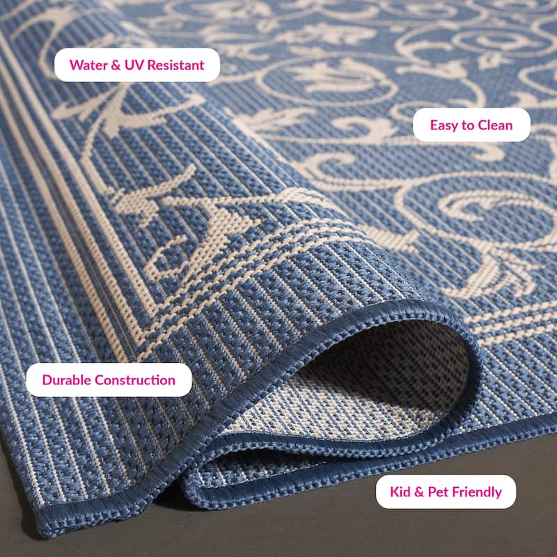SAFAVIEH Courtyard Clarine Indoor/ Outdoor Waterproof Patio Backyard Rug