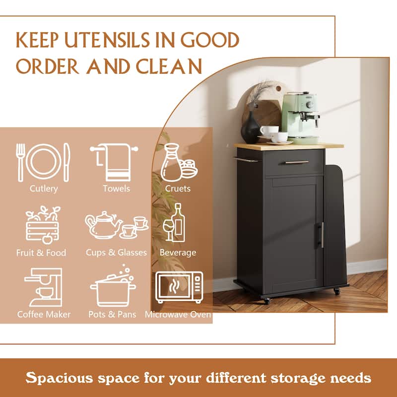 Futzca Storage Kitchen Island Cart - N/A