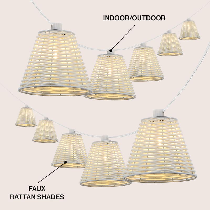 JONATHAN Y 10 ft G40 String Lights - 10 Bulbs, Indoor/Outdoor Use