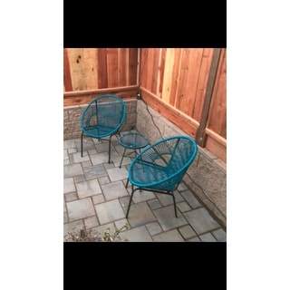 Corvus Sarcelles Woven Wicker Patio Chairs (Set of 2)