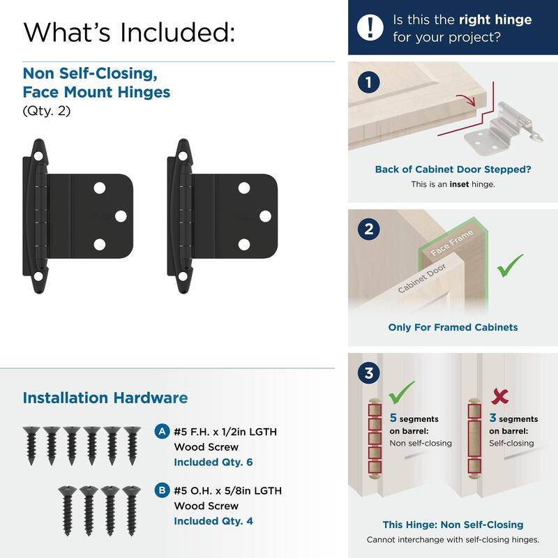 Amerock BP3417 Functional Hardware 3/8" Inset Surface Mount Cabinet