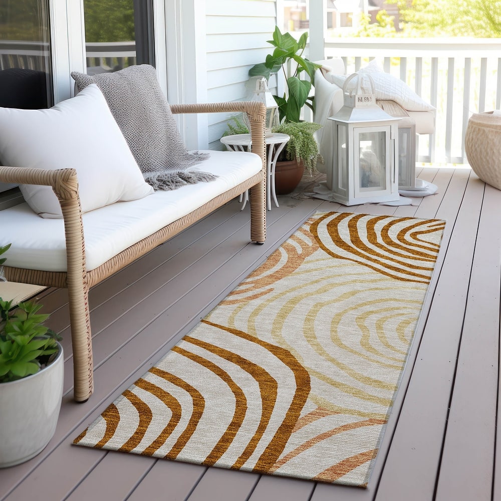 Machine Washable Indoor/ Outdoor Chantille Contemporary Dimensions Rug