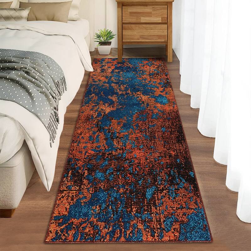 Garvee Area Rug Modern Abstract Area Rug Stain Resistant Non-Slip Rug