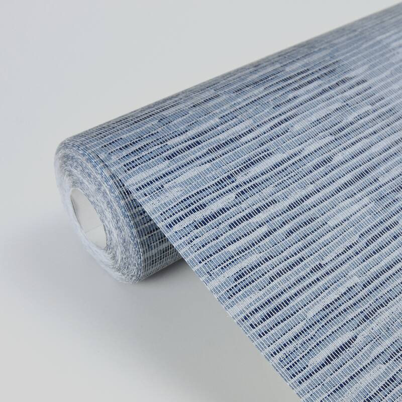 A-Street Prints Pezula Blue Texture Stripe Wallpaper