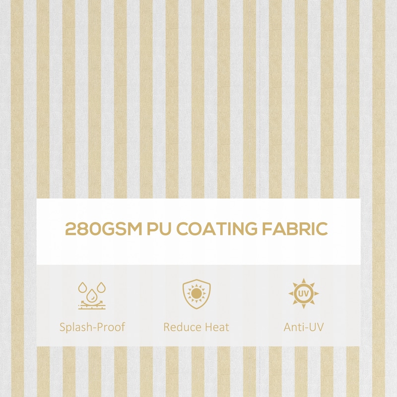 13' x 10' Manual Retractable Patio Awning with UV Resistant Fabric and Aluminum Frame for Outdoor Shade