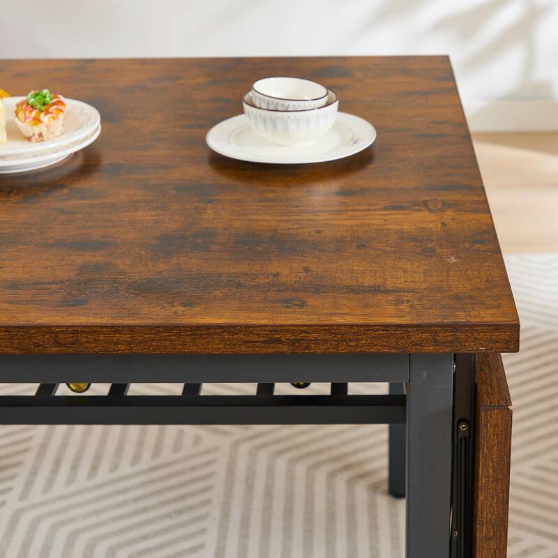 Folding Dining Table - 1.2" Thick Table Top - Versatile for Dining and Living Rooms