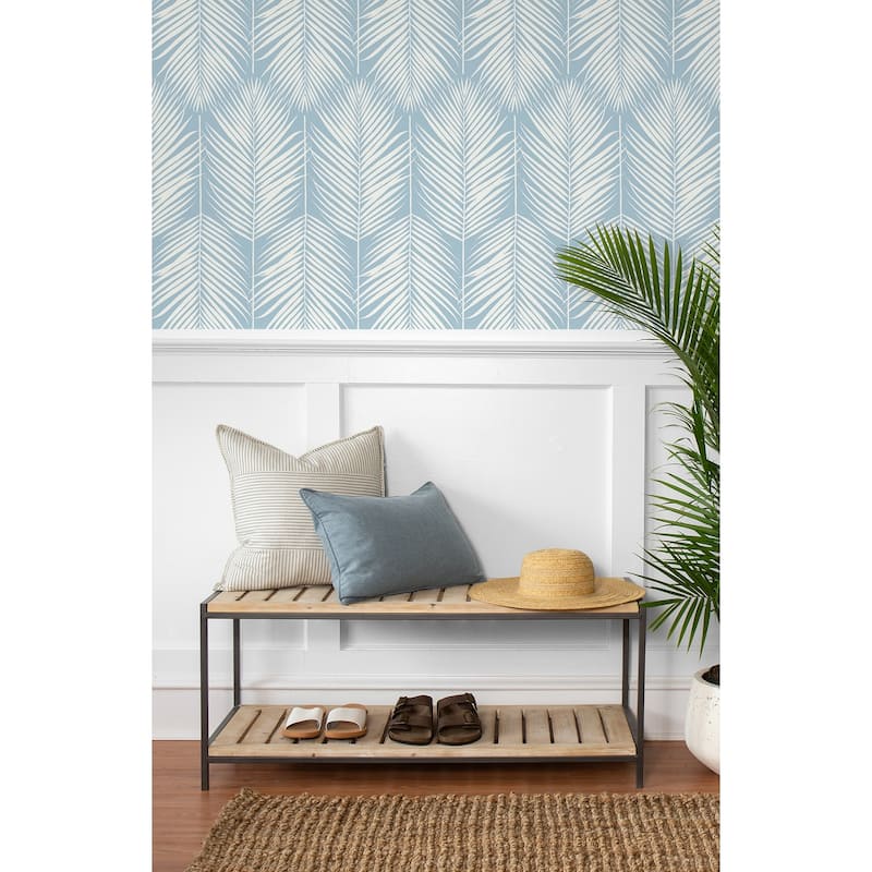NextWall Palm Silhouette Peel and Stick Wallpaper